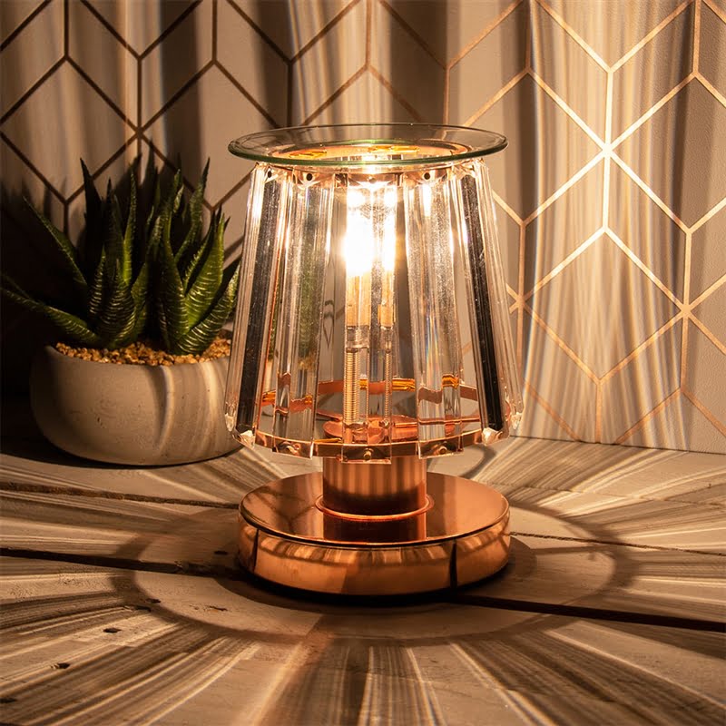 Cristallo Touch Sensitive Electric Wax Burner - Rosegold/Clear